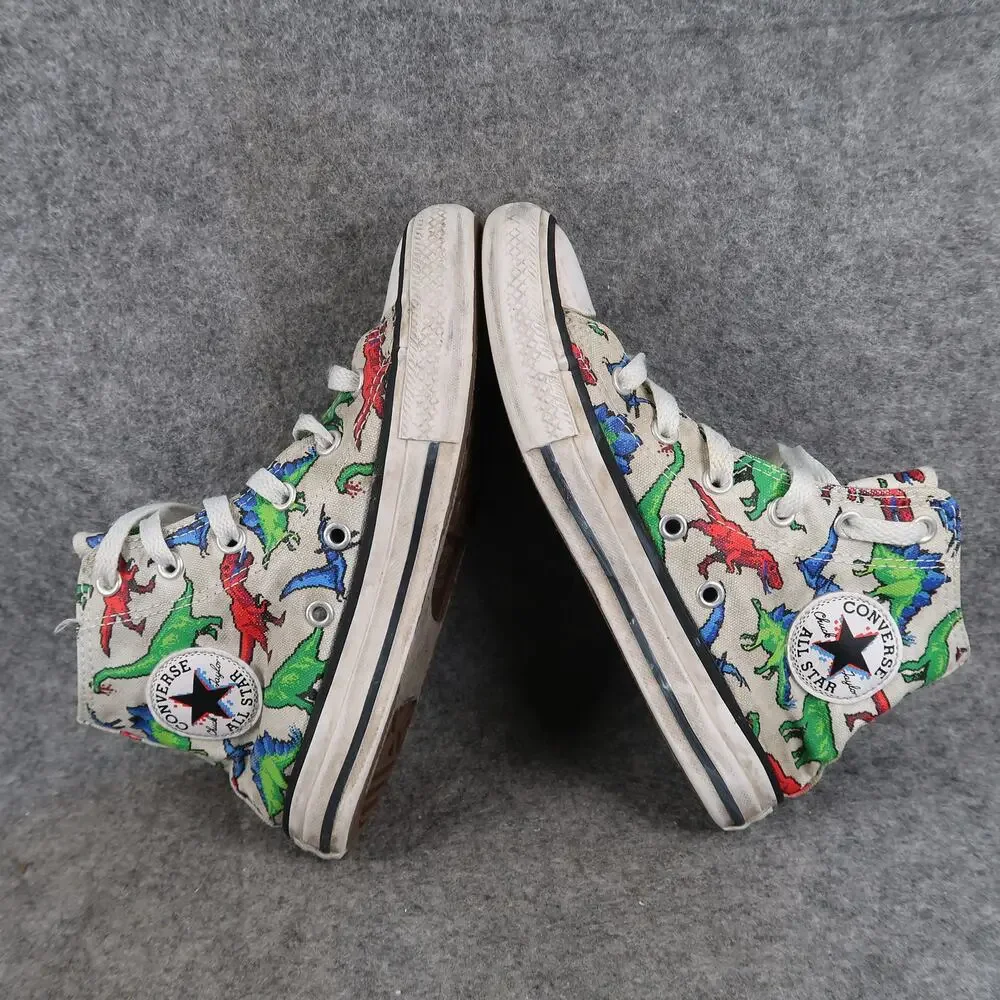 Converse Shoes Junior 1 Chuck Taylor All Star High Top Sneakers Dinosaurs Canvas
